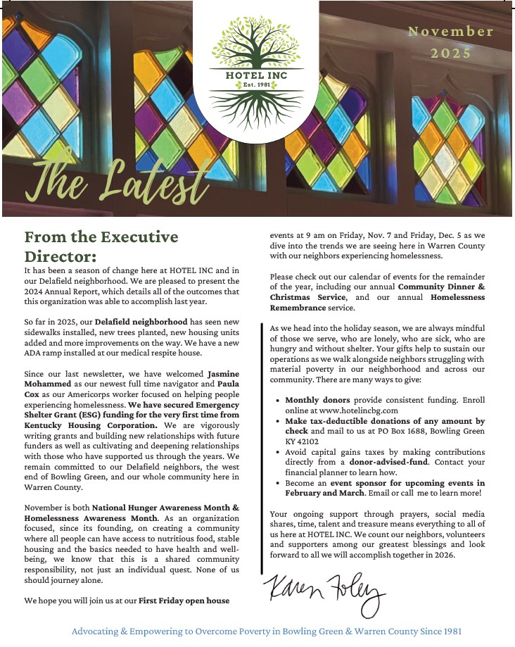 The Latest from the Executive Director Karen Foley