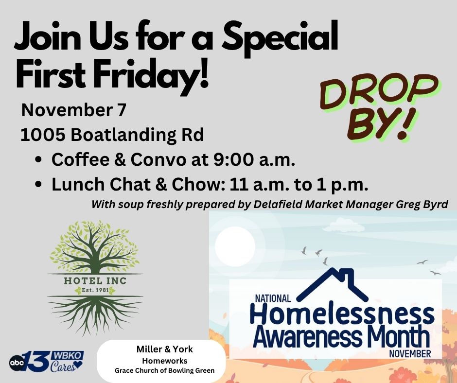 Join Us for a Special First Friday with TWO opportunities to learn about our work!9 a.m. Coffee & Conversation
11 am to 1 pm: FREE Soup Lunch, Chat & Chow featuring delicious soup prepared by Delafield Co Op Market Manager (and Chef) Greg Byrd